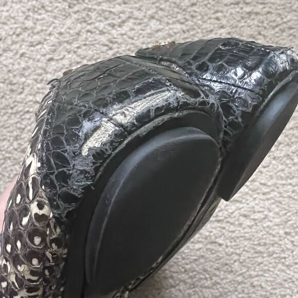 Tory Burch Snake Cap Toe Flats Size 7.5 - Picture 6 of 6